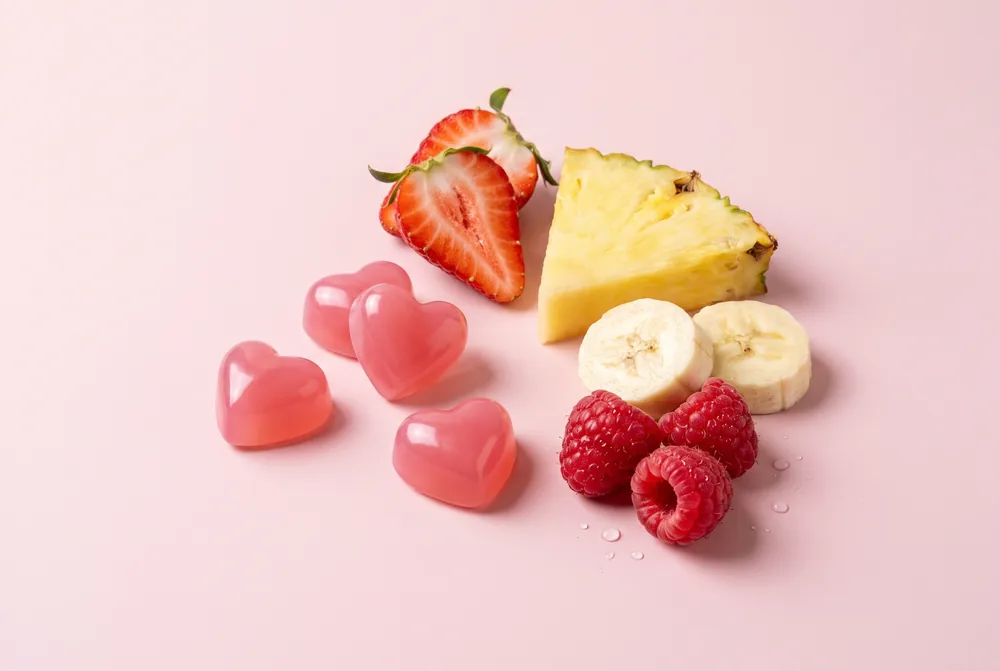 Gomas de Crea Gummy com frutas frescas