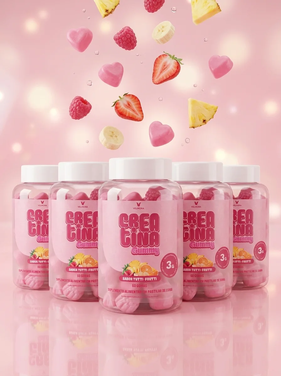 Kit Crea Gummy de 5 meses: 5 potes com gomas e frutas